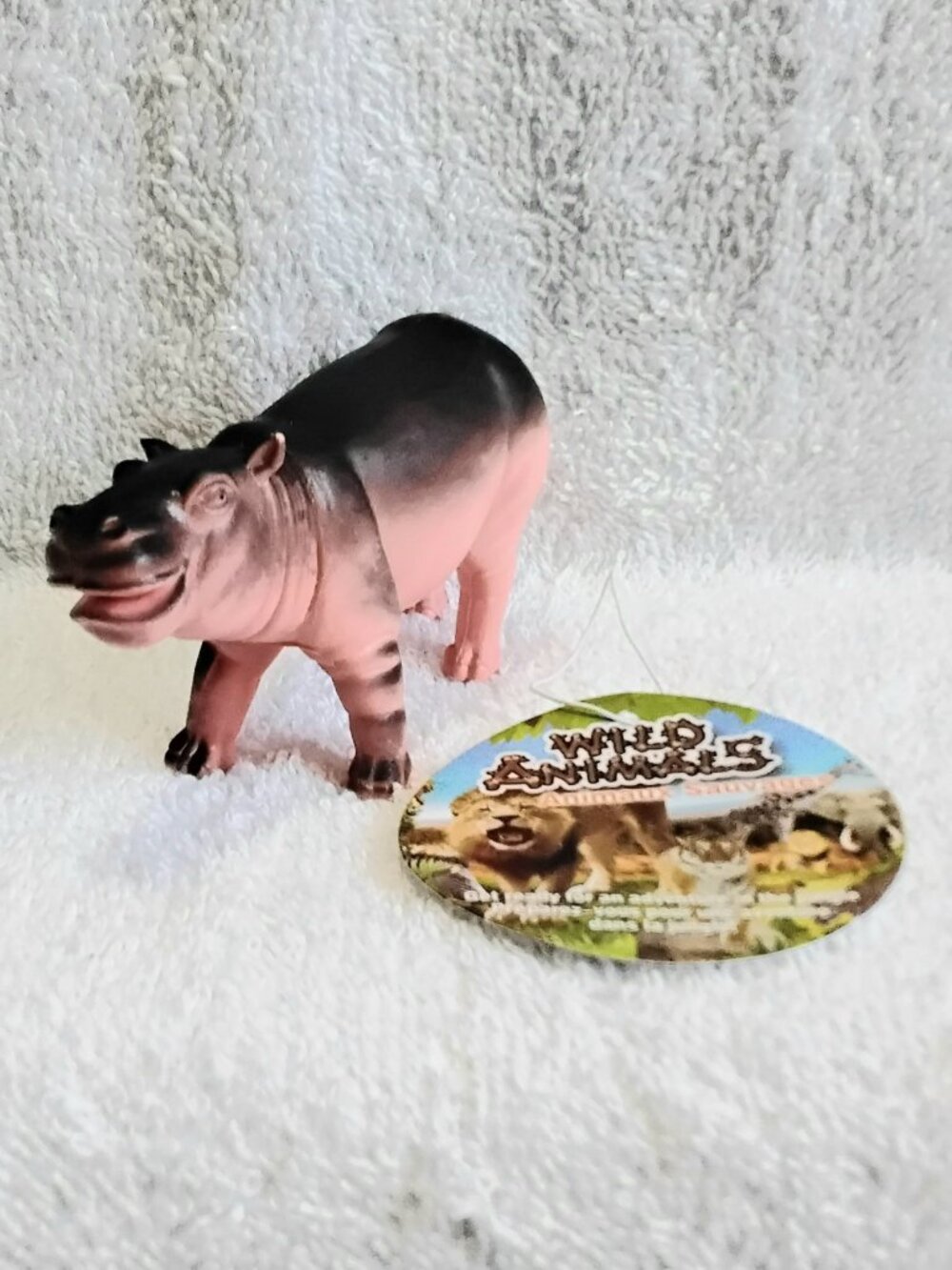 4/$20 High Quality Large 4 1/2" Long Wild Animals Hippo BNWT!!